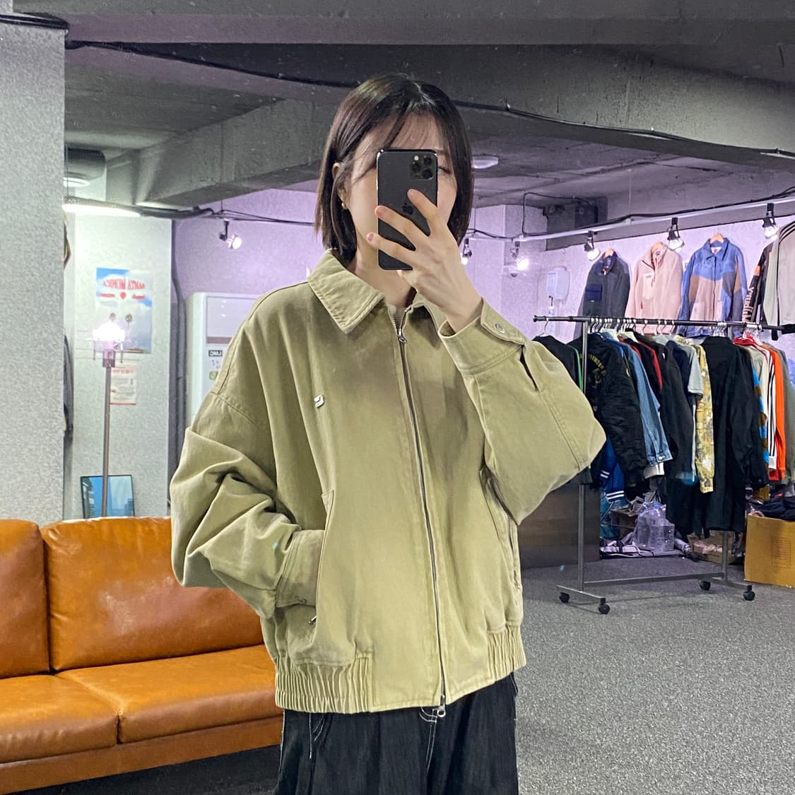 코드그라피 리벳로고 베이지 투웨이 자켓 B4496 상품이미지1