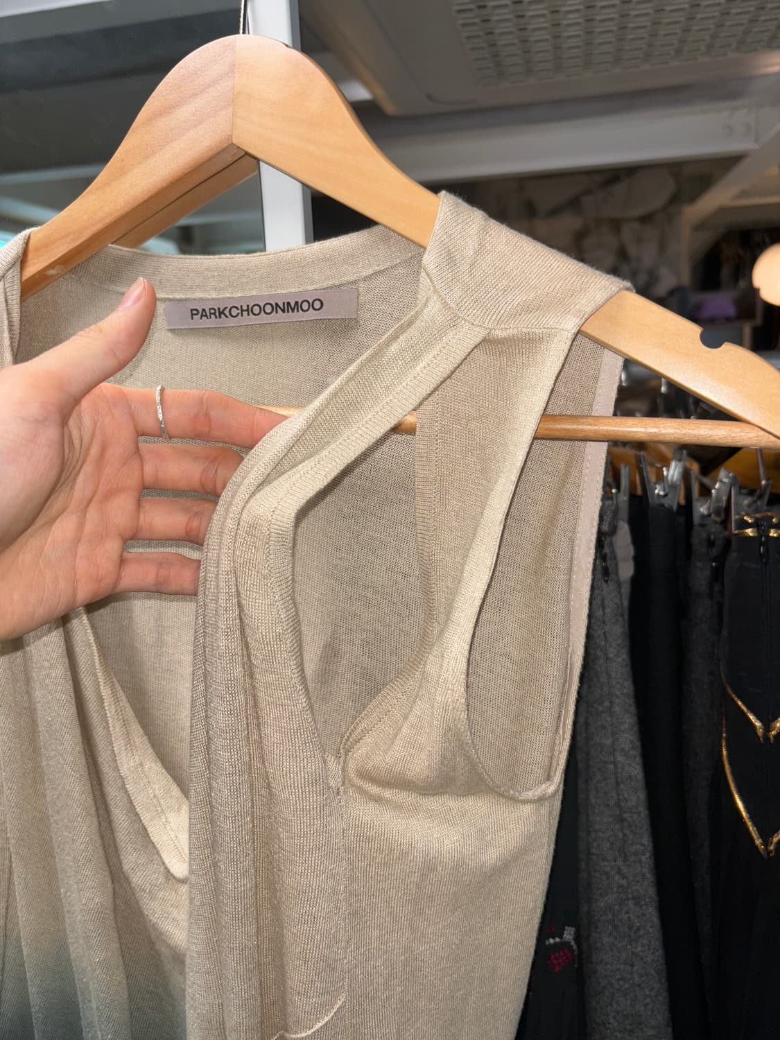 박춘무 드레이프 린넨 원피스 상품이미지4