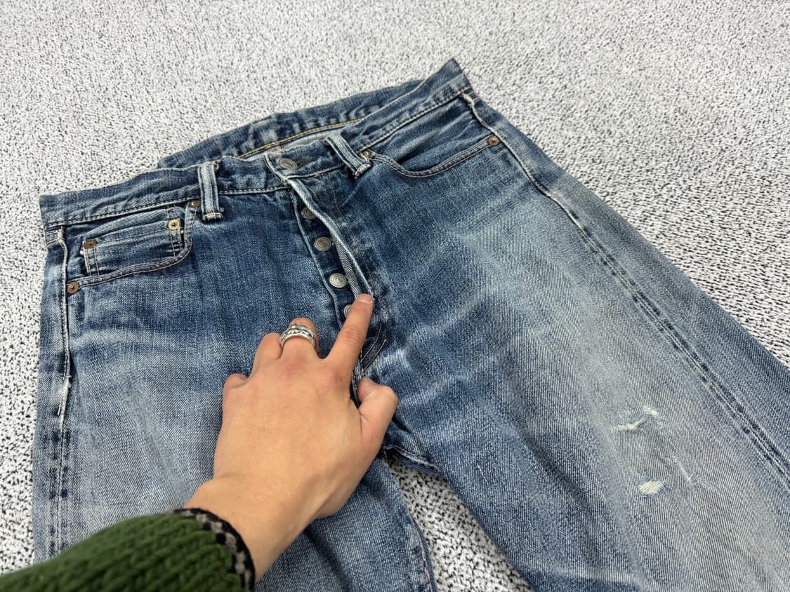 모모타로진 핑크 셀비지 데님 상품이미지3