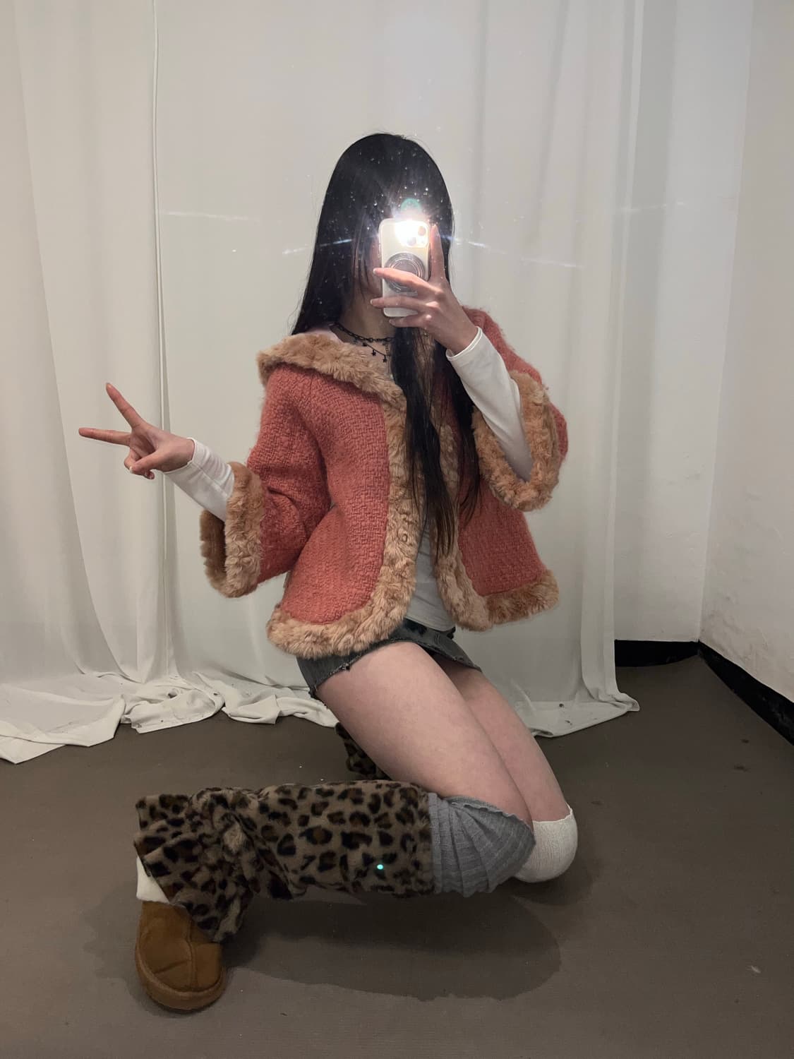 히메갸루st 후드 판쵸 코트  상품이미지2