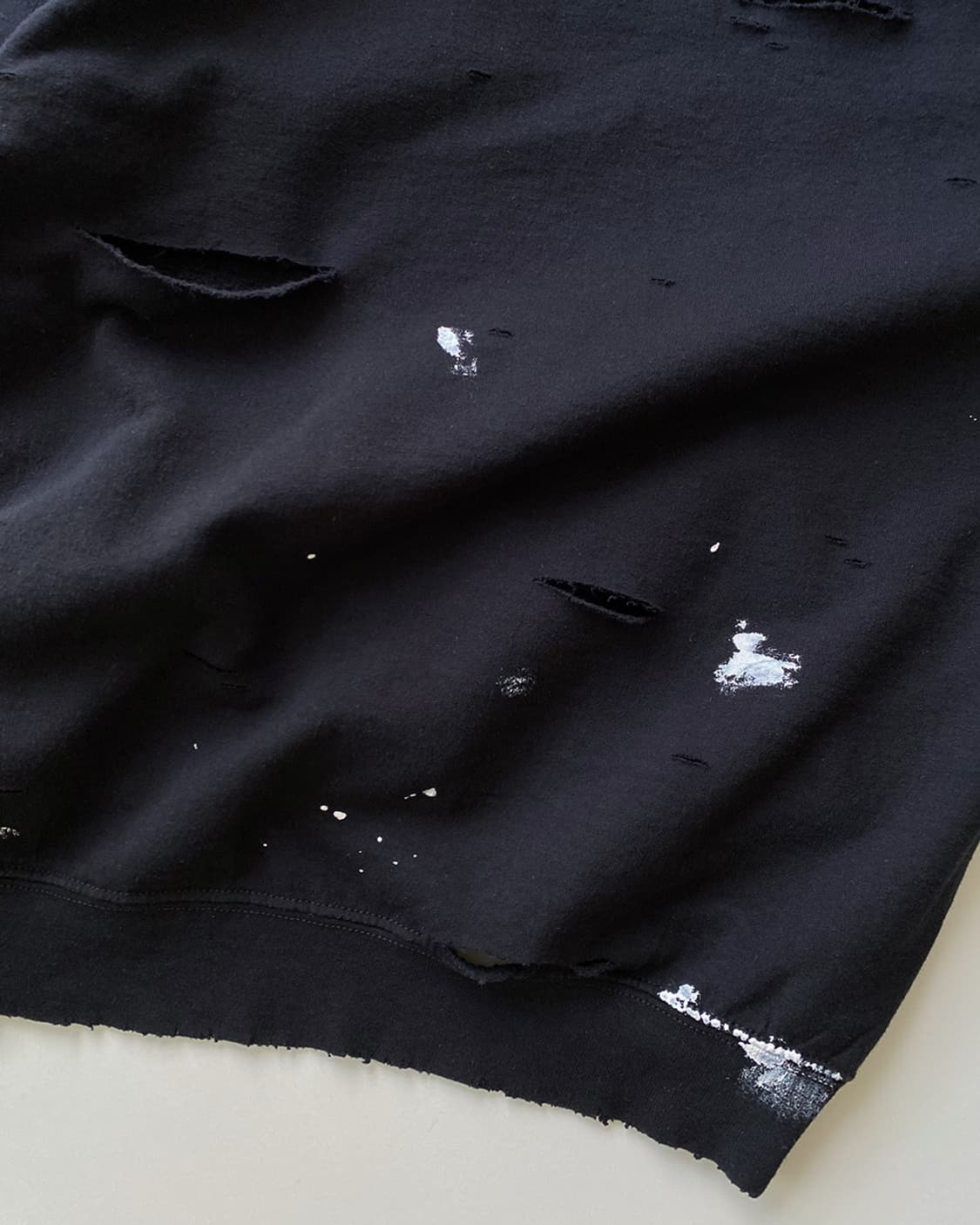 너바나 디스트로이드 페인팅 블랙 후드티 상품이미지8