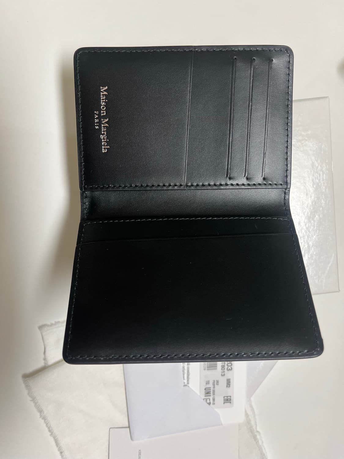메종 마르지엘라 레더 바이폴드 카드 홀더 블랙 상품이미지4