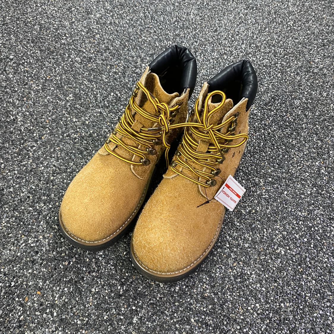 스웨이드 스터드 베이지 워커 부츠 B4134 상품이미지1