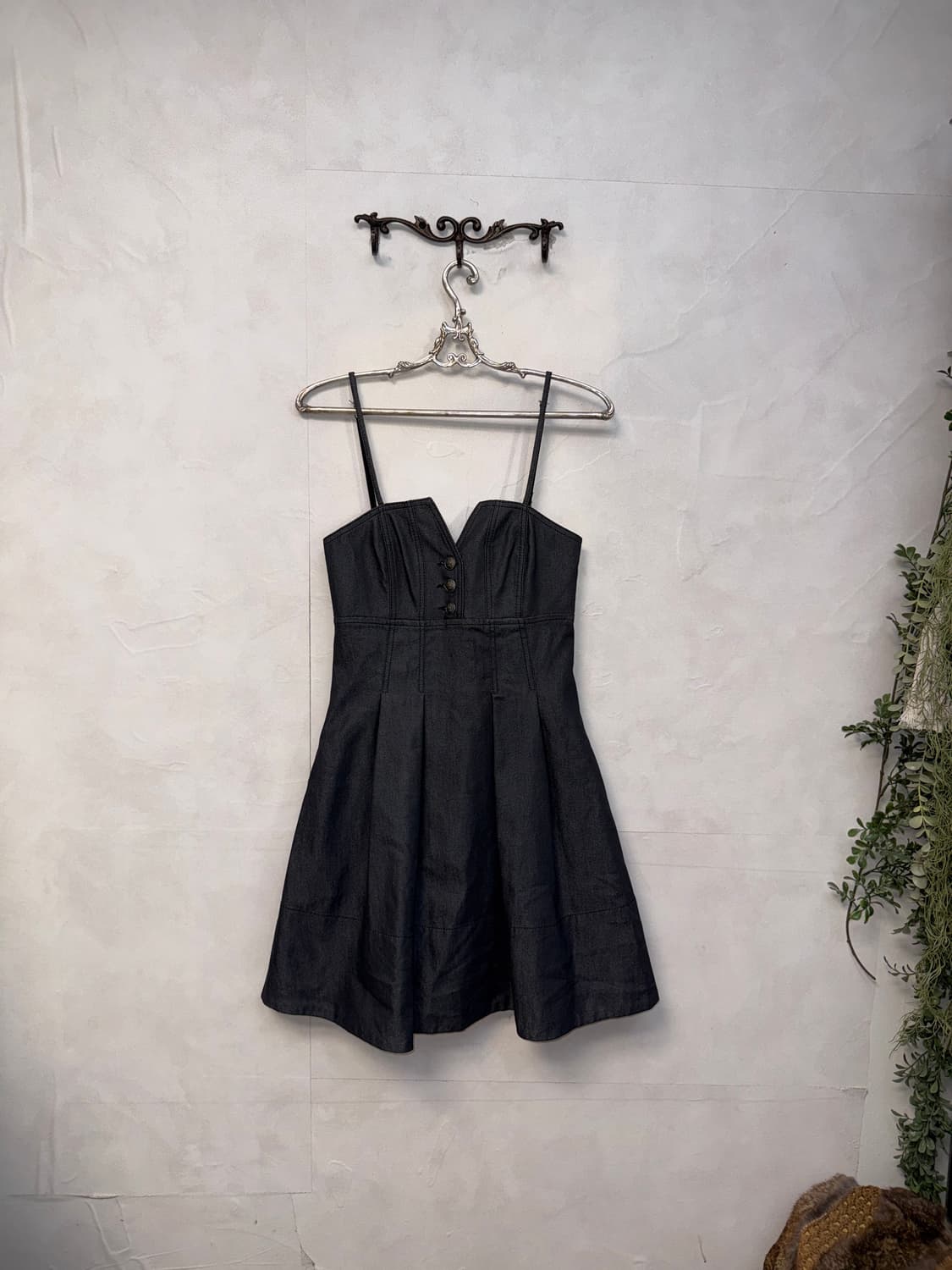 Armani Jeans raw denim pleats midi ops 상품이미지4