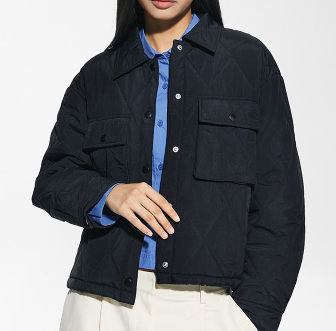 [Mixxo]미쏘 퀄팅 카라패딩(블랙) 상품이미지4