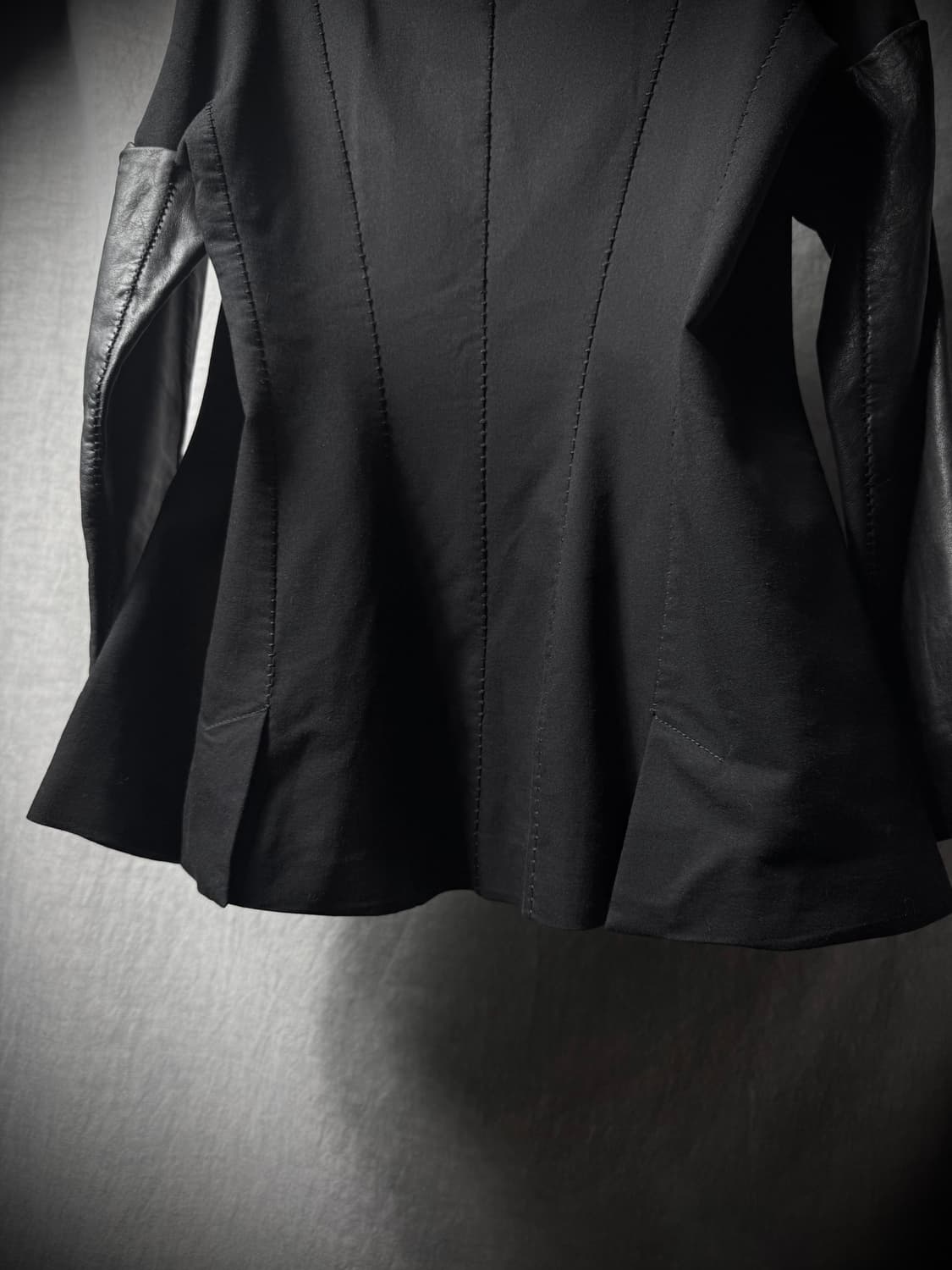 Masnada Leather Sleeve Hand Seam Jacket 상품이미지8