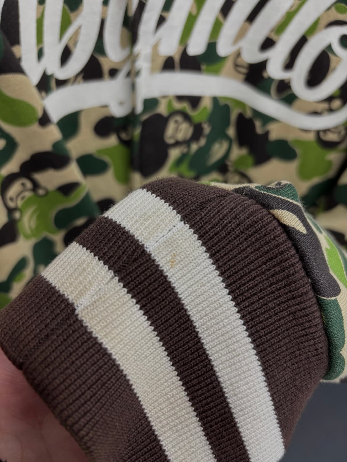 베이프 베이비 마일로 카모 바시티 자켓 상품이미지7