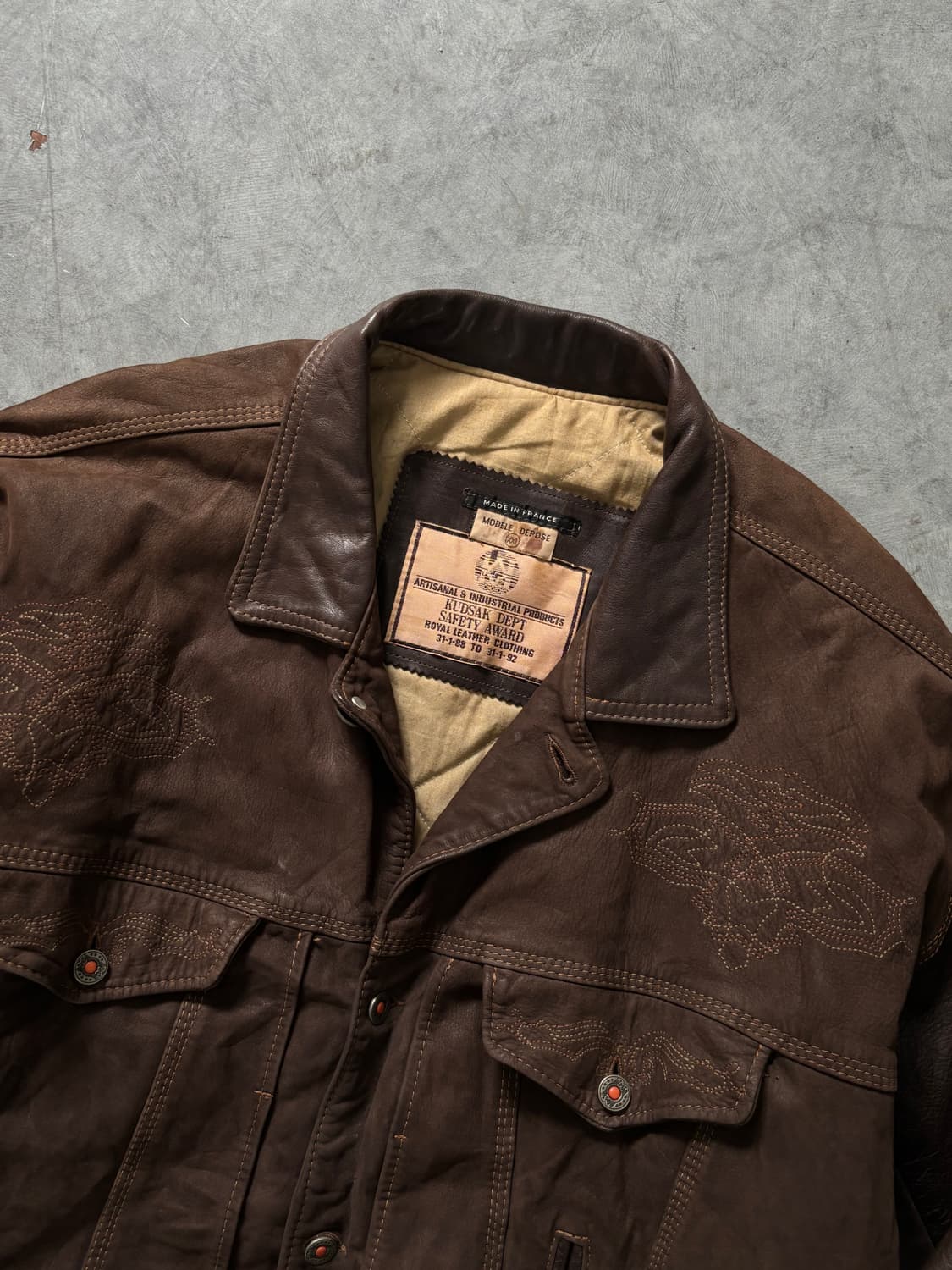 Kudsak 스웨이드 레더 트러커 자켓  상품이미지5