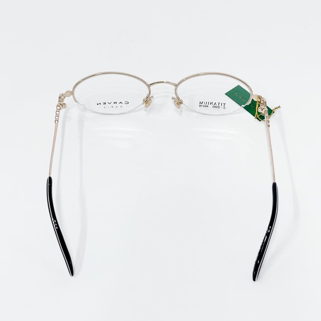 키지클럽 CARVEN 골드 링 오렌지 스톤 반무테 데드스탁 빈티지안경 상품이미지5