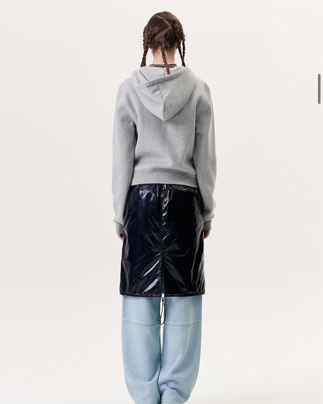 키르시 스쿨 아치 로고 후드집업 멜란지그레이 상품이미지5