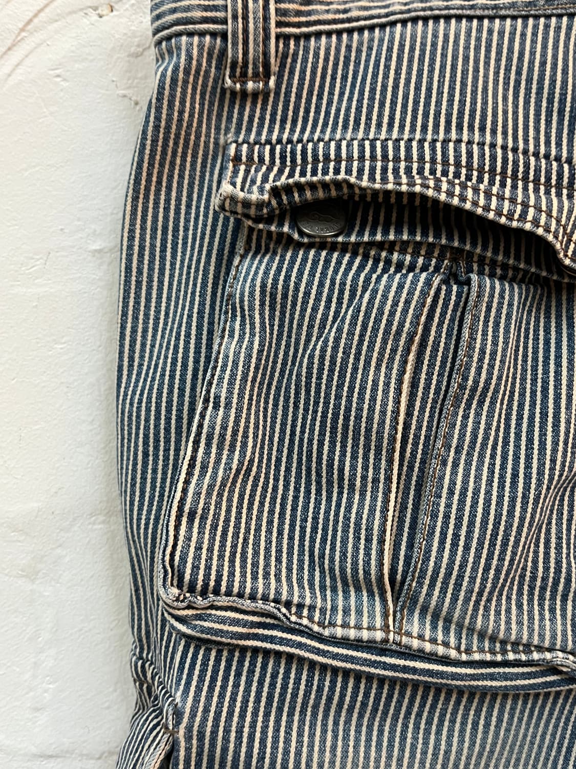 Global Work 스트라이프 데님 카고 진 L 상품이미지7