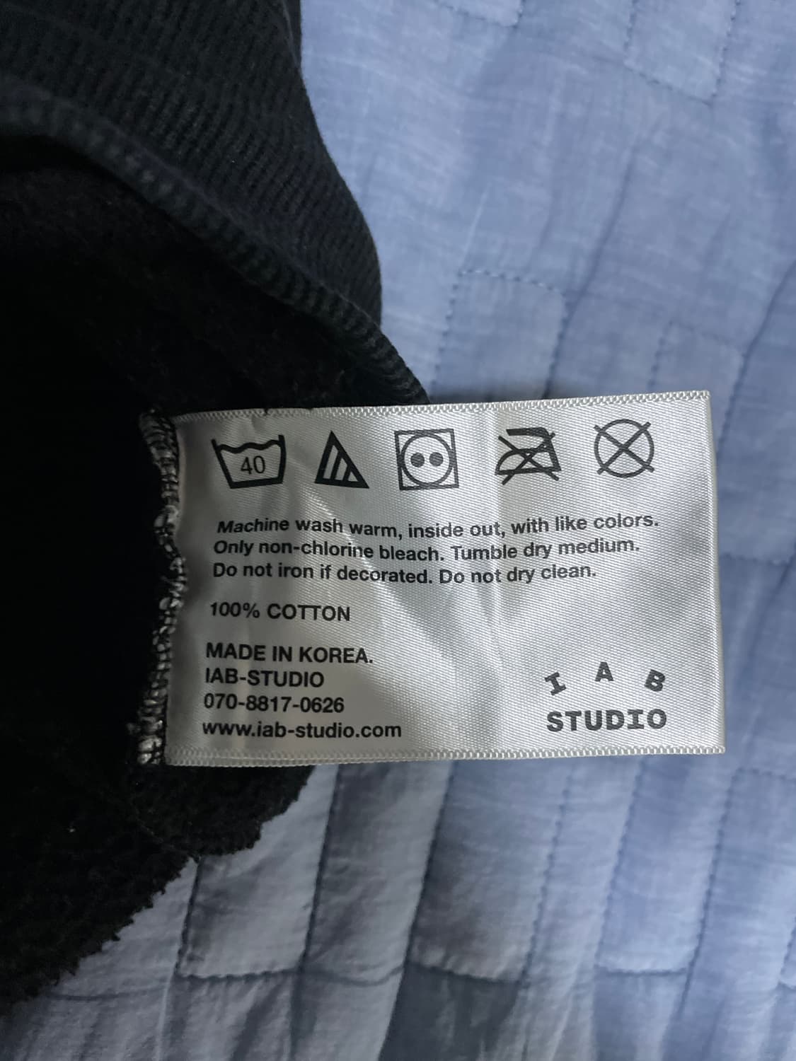 IAB STUDIO 후드 블랙 XL 18년 버전 상품이미지4