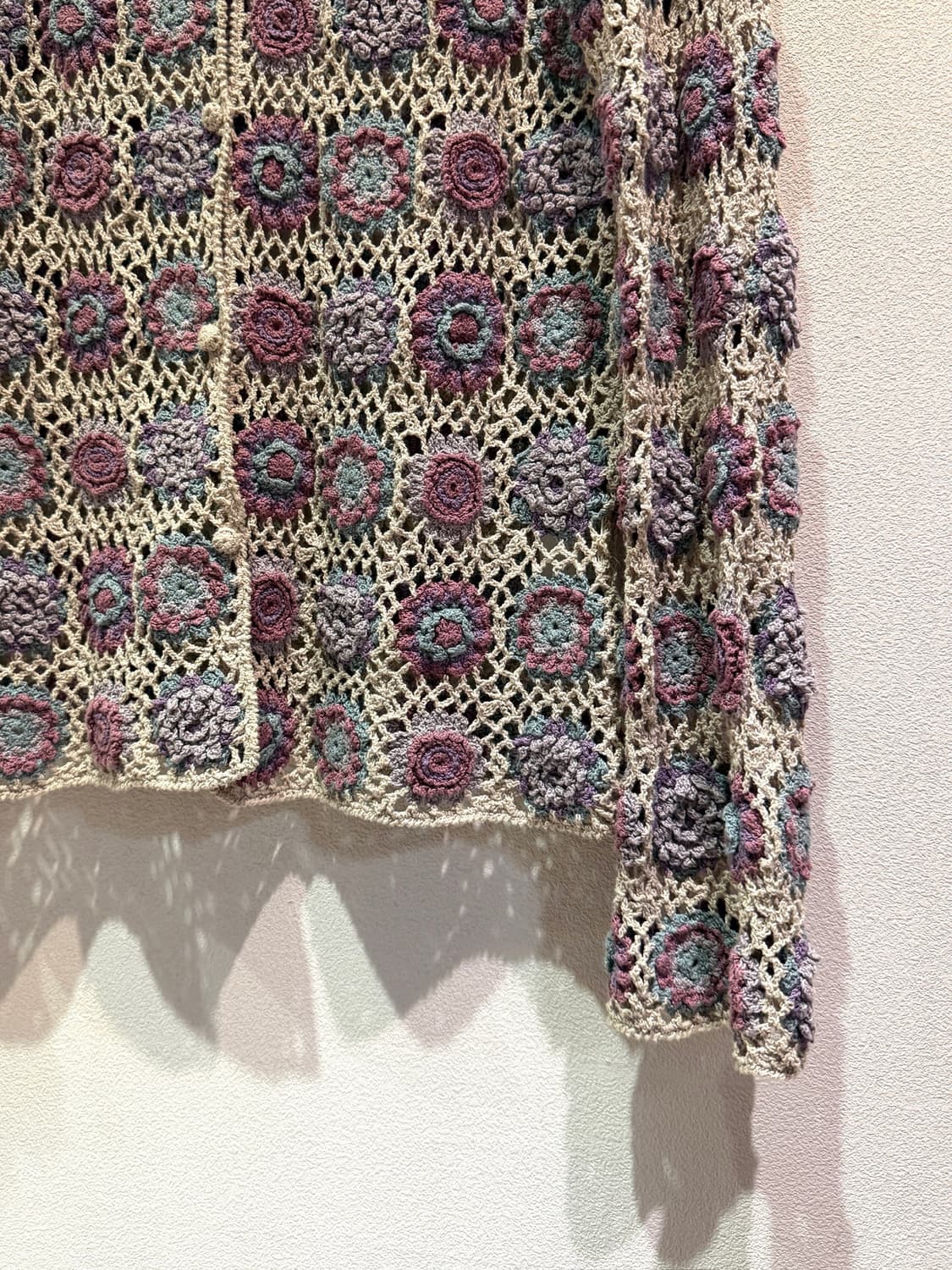 Sybilla Floral Crochet Knit Cardigan 상품이미지4