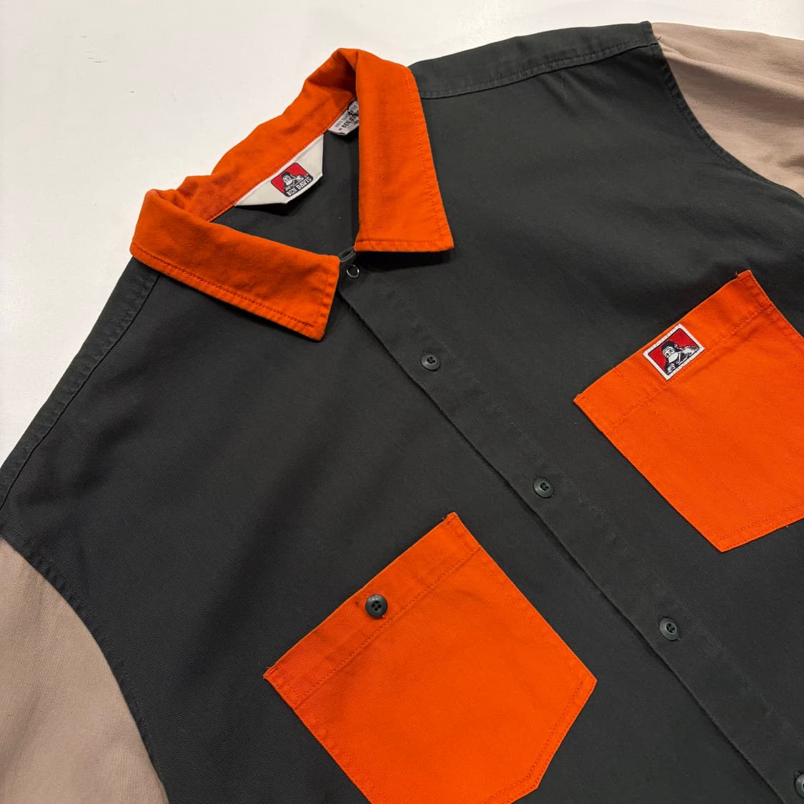 [XL] 벤 데이비스 화이트라벨 배색 워크 셔츠 C134 상품이미지3