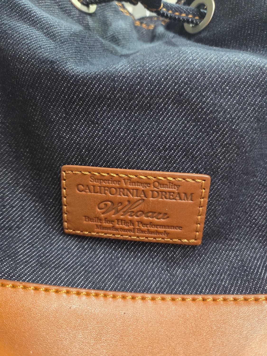 후아유 데님 숄더 버킷백 상품이미지2