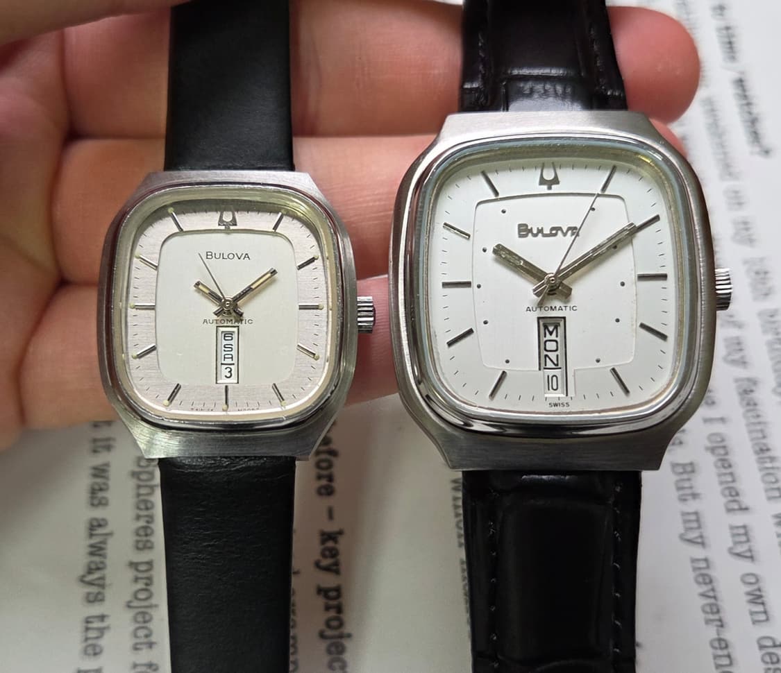 빈티지 부로바 데이데이트 사각탱크형 오리지널 실버다이얼 오토매틱  상품이미지9