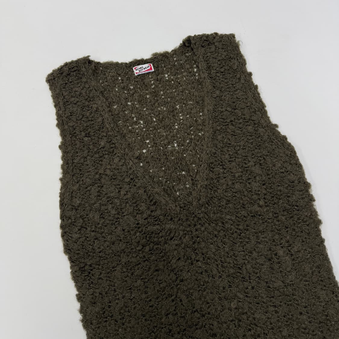 Beams Boy alpaca boucle vest 상품이미지3