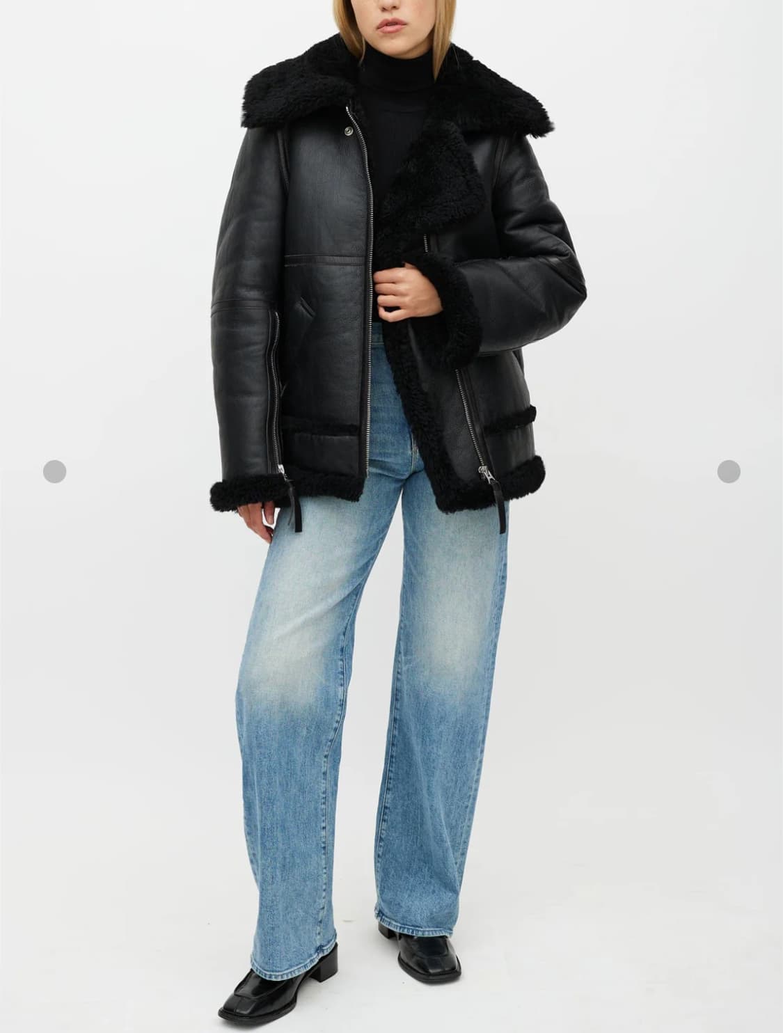 [정품] 아크네 스튜디오 검정색 무스탕 자켓입니다. 상품이미지8