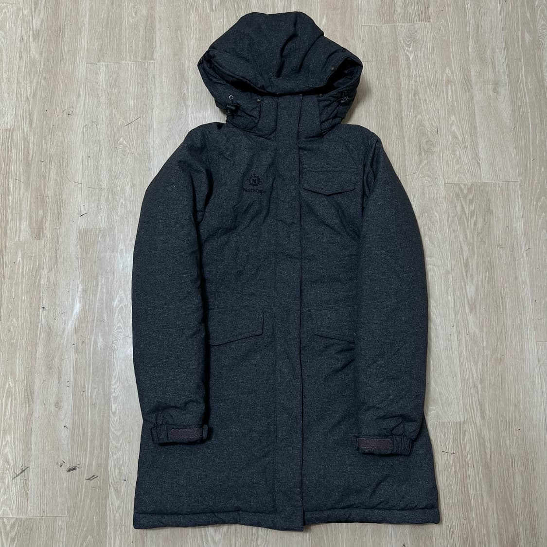 노스케이프 로고 덕다운 후드 롱패딩 M/95  상품이미지1