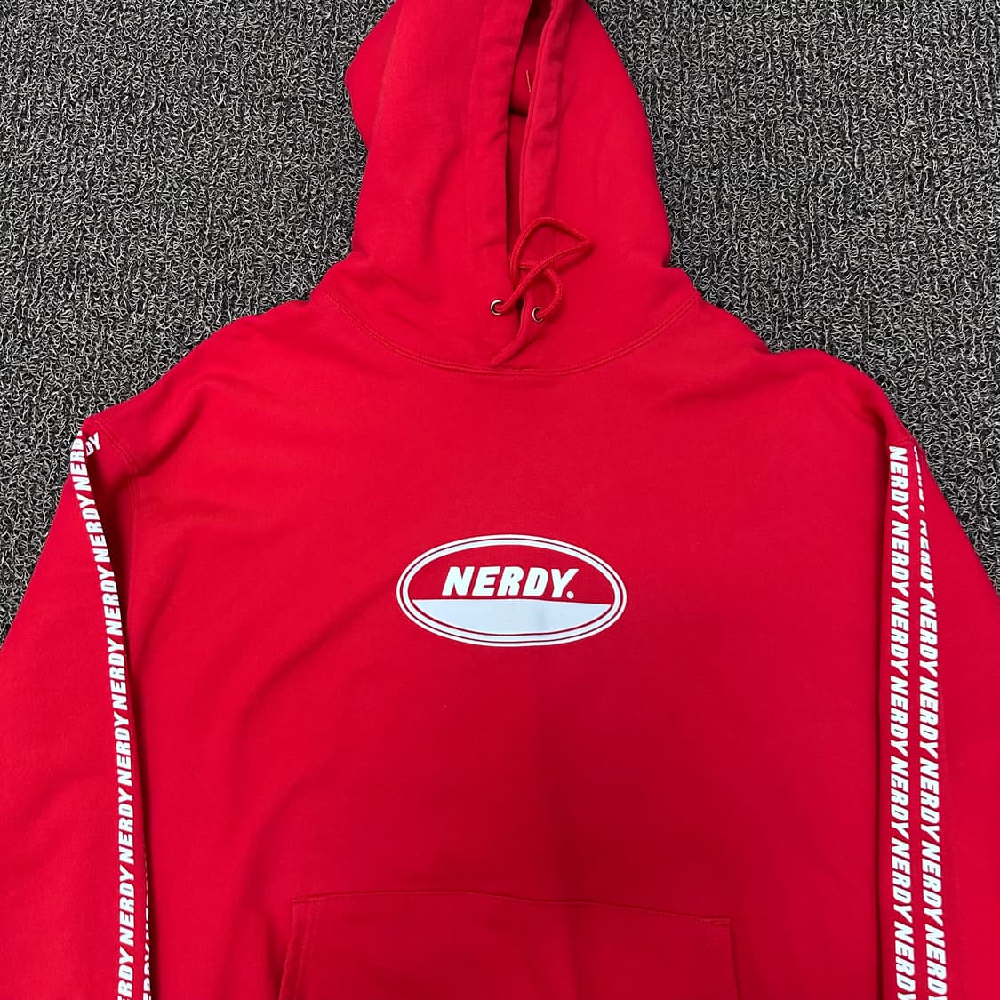 NERDY 널디 후드티셔츠 레드 L 상품이미지2