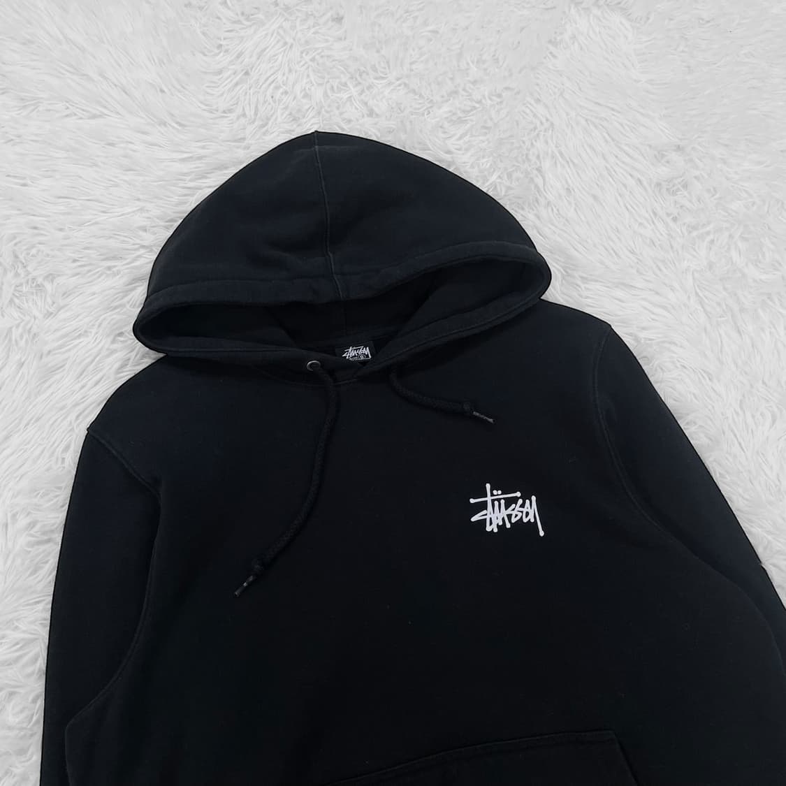 스투시 Stussy 베이직 로고 후드티 블랙 상품이미지4
