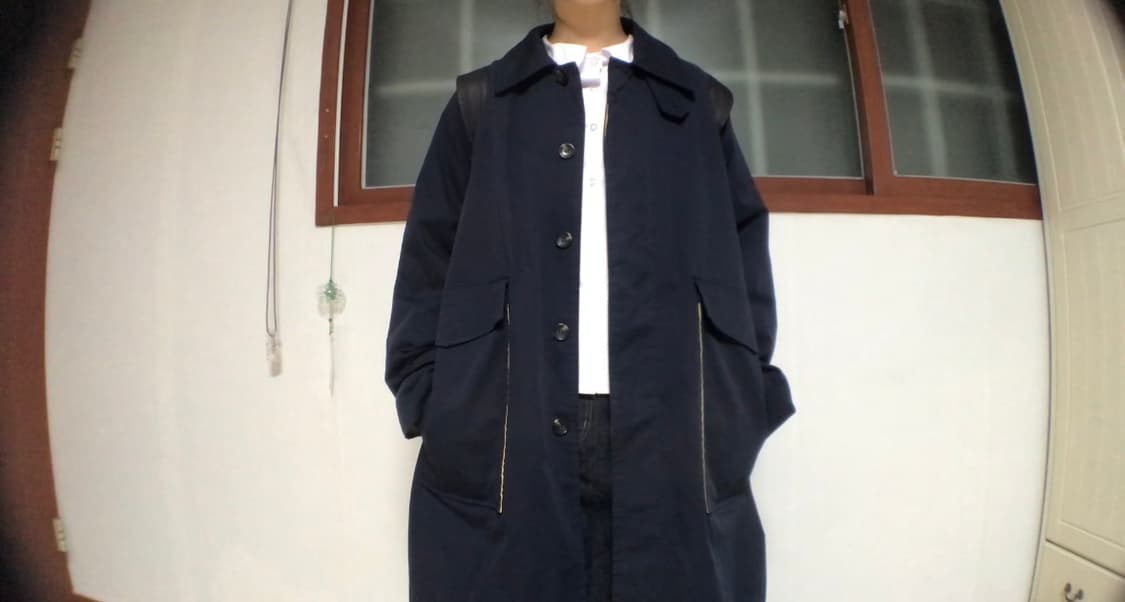 네이비 면 코트 상품이미지4