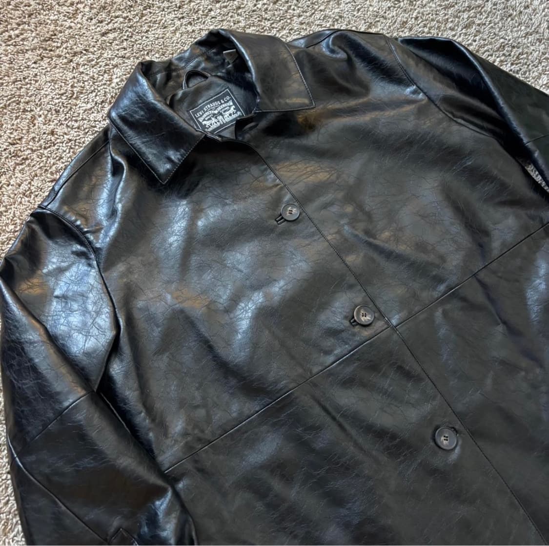 리바이스 레더 카코트 black L 상품이미지2