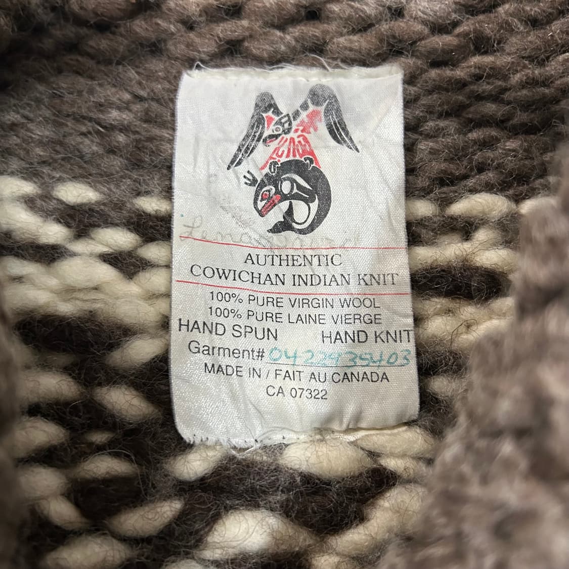 (XL) 캐나다 헤비울 핸드메이드 코위찬 니트 집업 상품이미지7