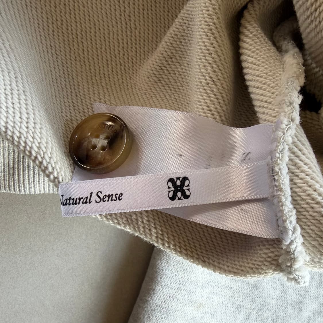 [M]세터 테오 코튼 올 데이 후드 집업 멜란지 아이보리 상품이미지6