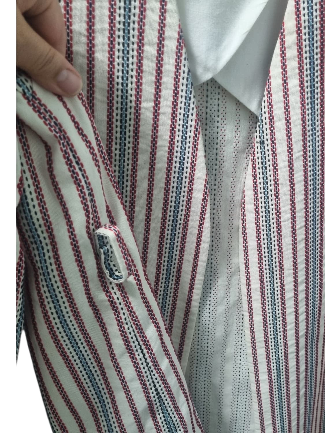 바네사브루노 자수 스트라이프 오픈 롱 자켓 36 상품이미지5