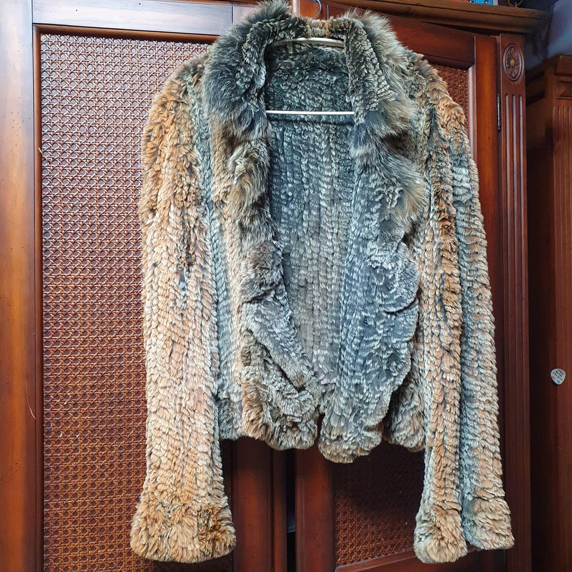 그런지 페어리 빈티지 렉스 퍼 니티드 재킷 토끼털 볼레로 상품이미지2