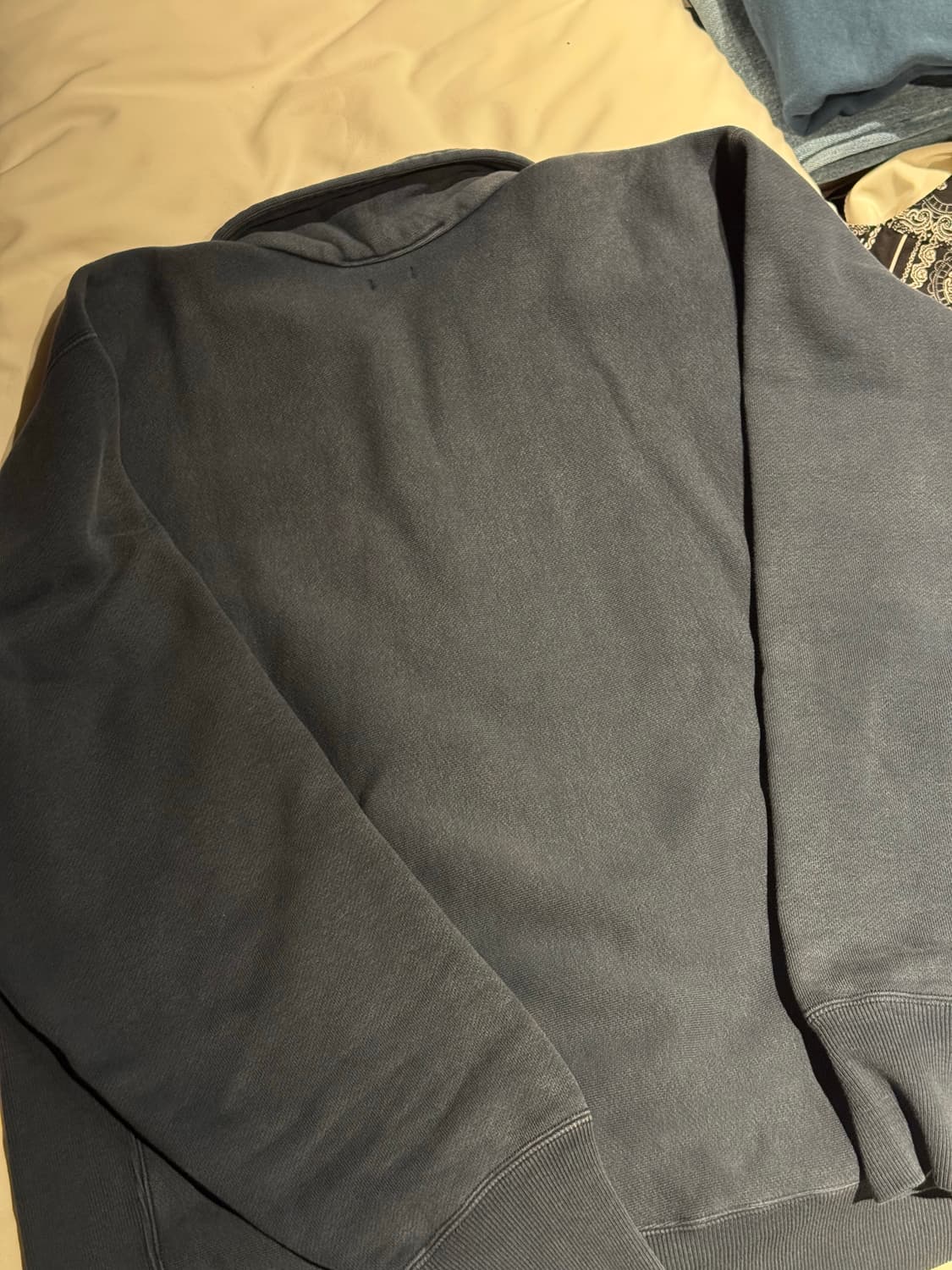 [4] 아프레쎄 26ss 빈티지 하프집업 스웻 네이비 상품이미지5