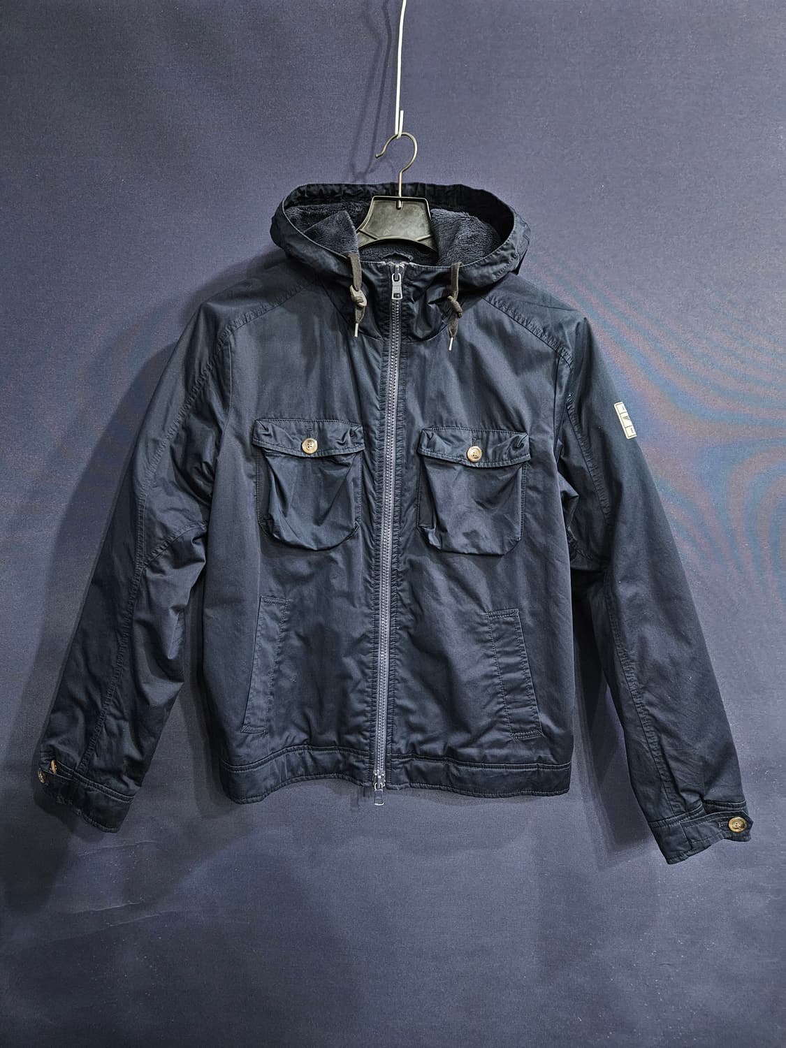 아르마니 익스체인지 네이비 남성 100 후드집업 자켓  상품이미지1