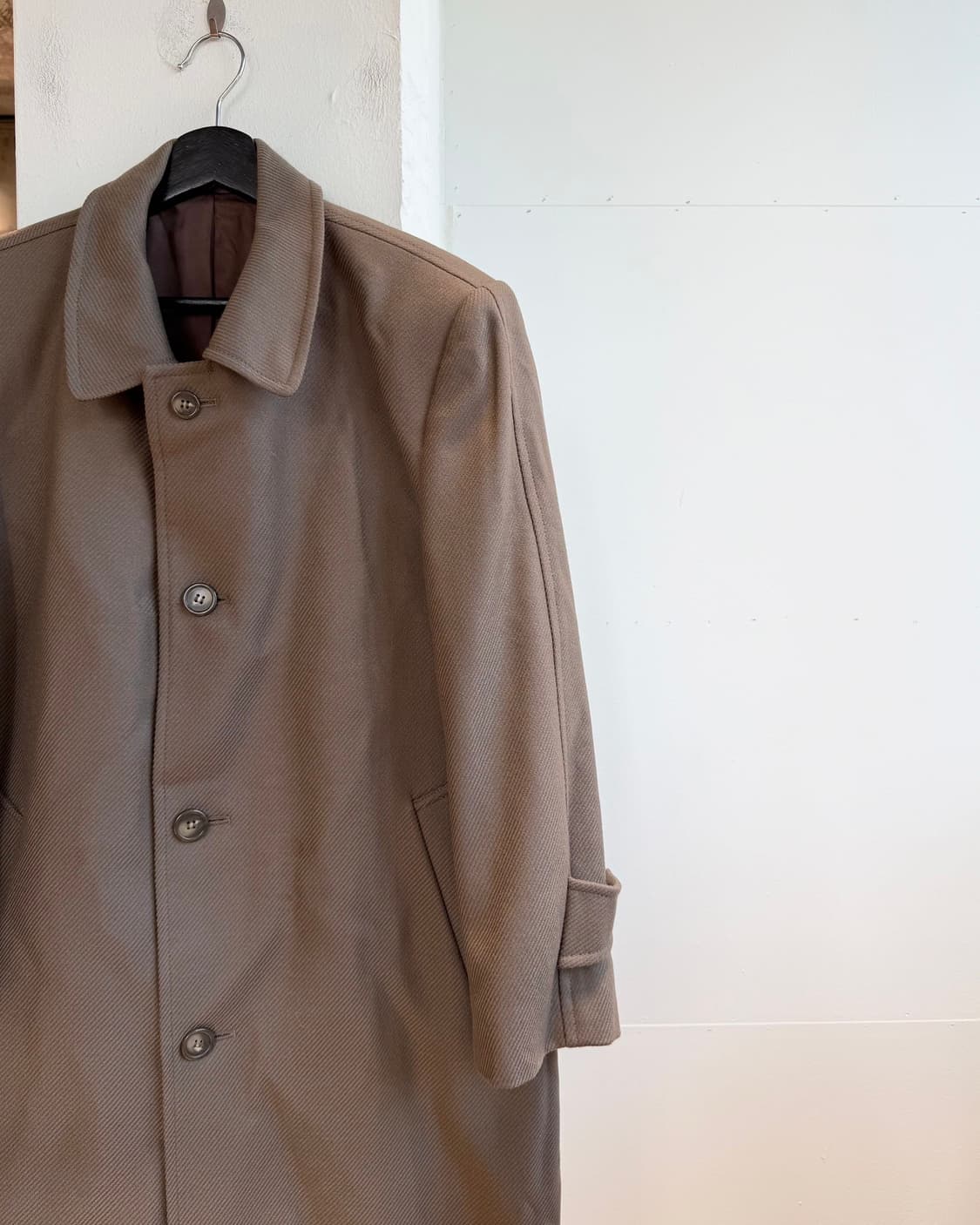 입생로랑 브라운 싱글 울 롱 코트  상품이미지5