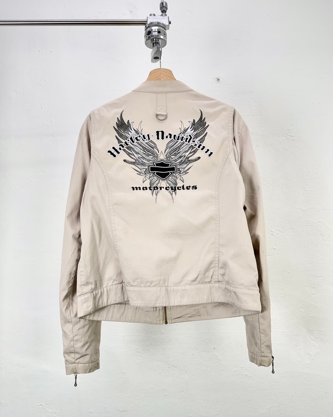 할리데이비슨 베이지 엠브로이드 라이더 코튼 자켓 상품이미지6