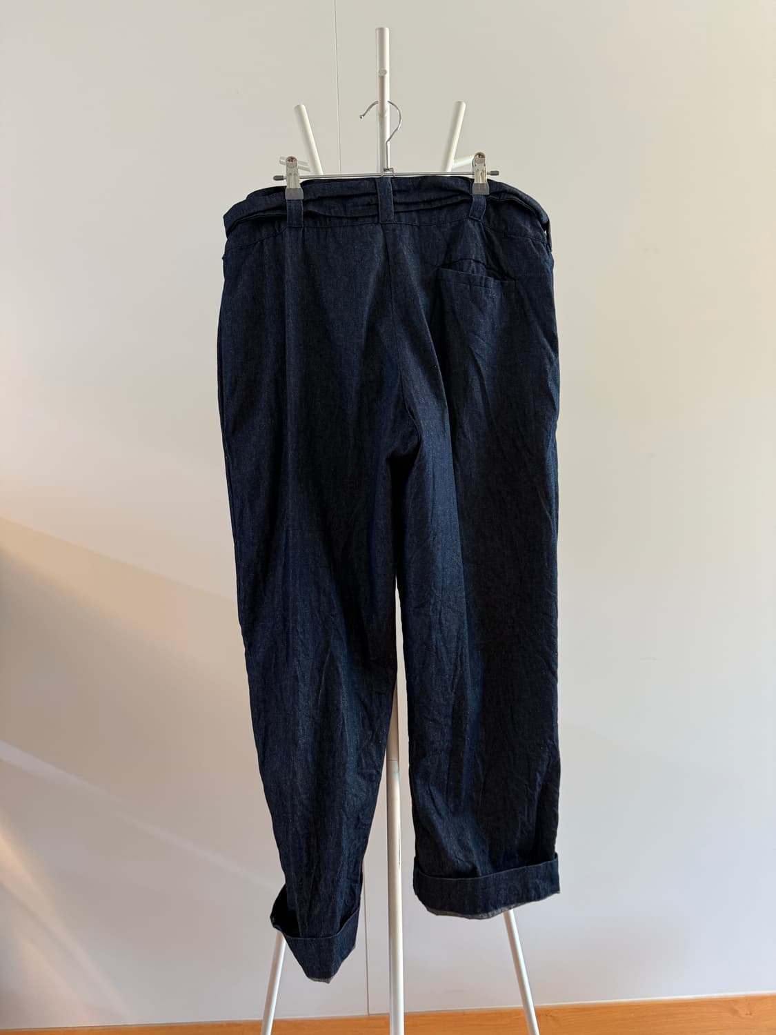 벨트 데님 와이드 팬츠 상품이미지4