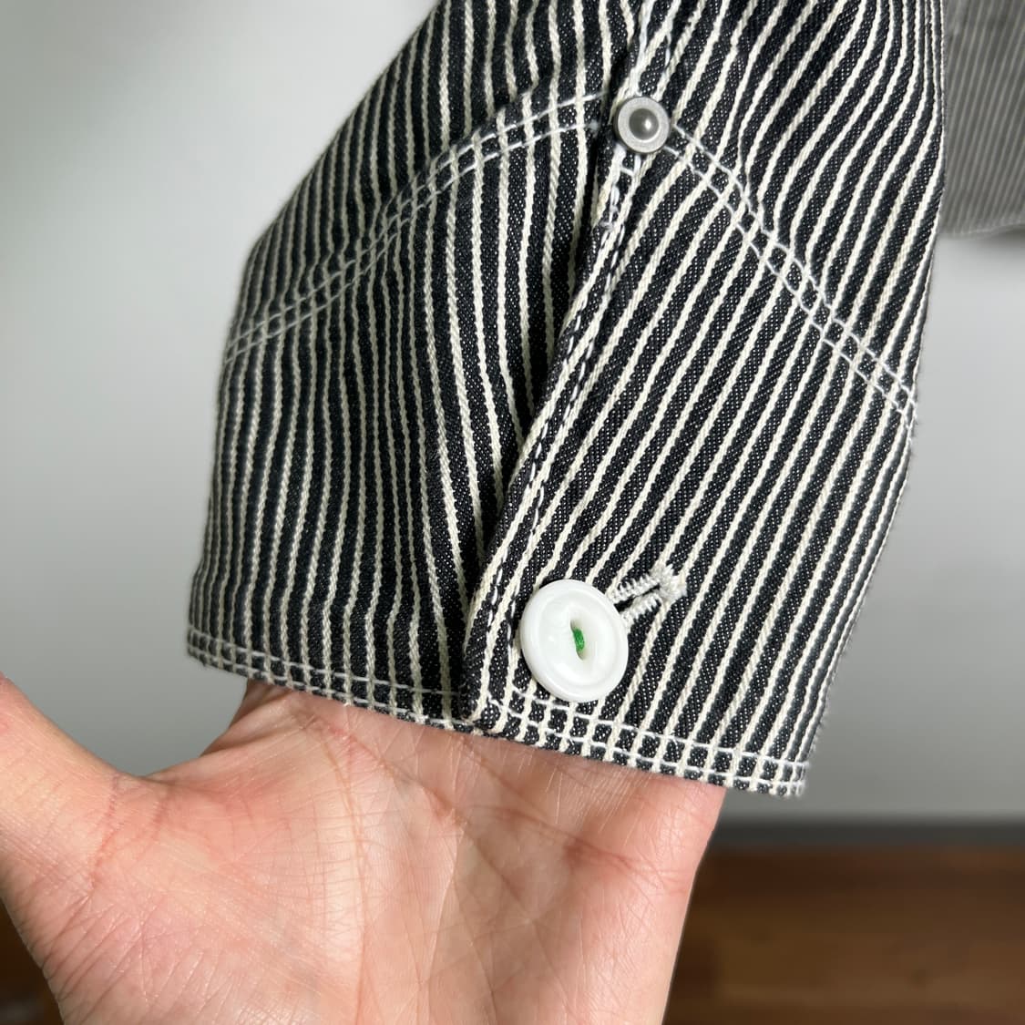 히로미치 나카노 히코리 스트라이프 커버올 자켓 L 상품이미지7