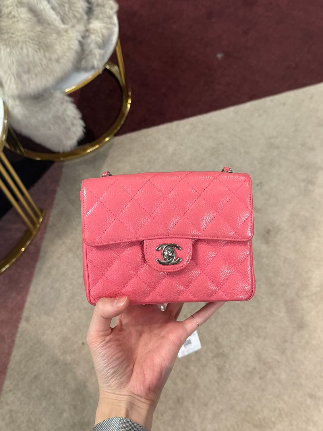 샤넬 핑크 캐비어 미니 쁘띠삭 (단품) 상품이미지2