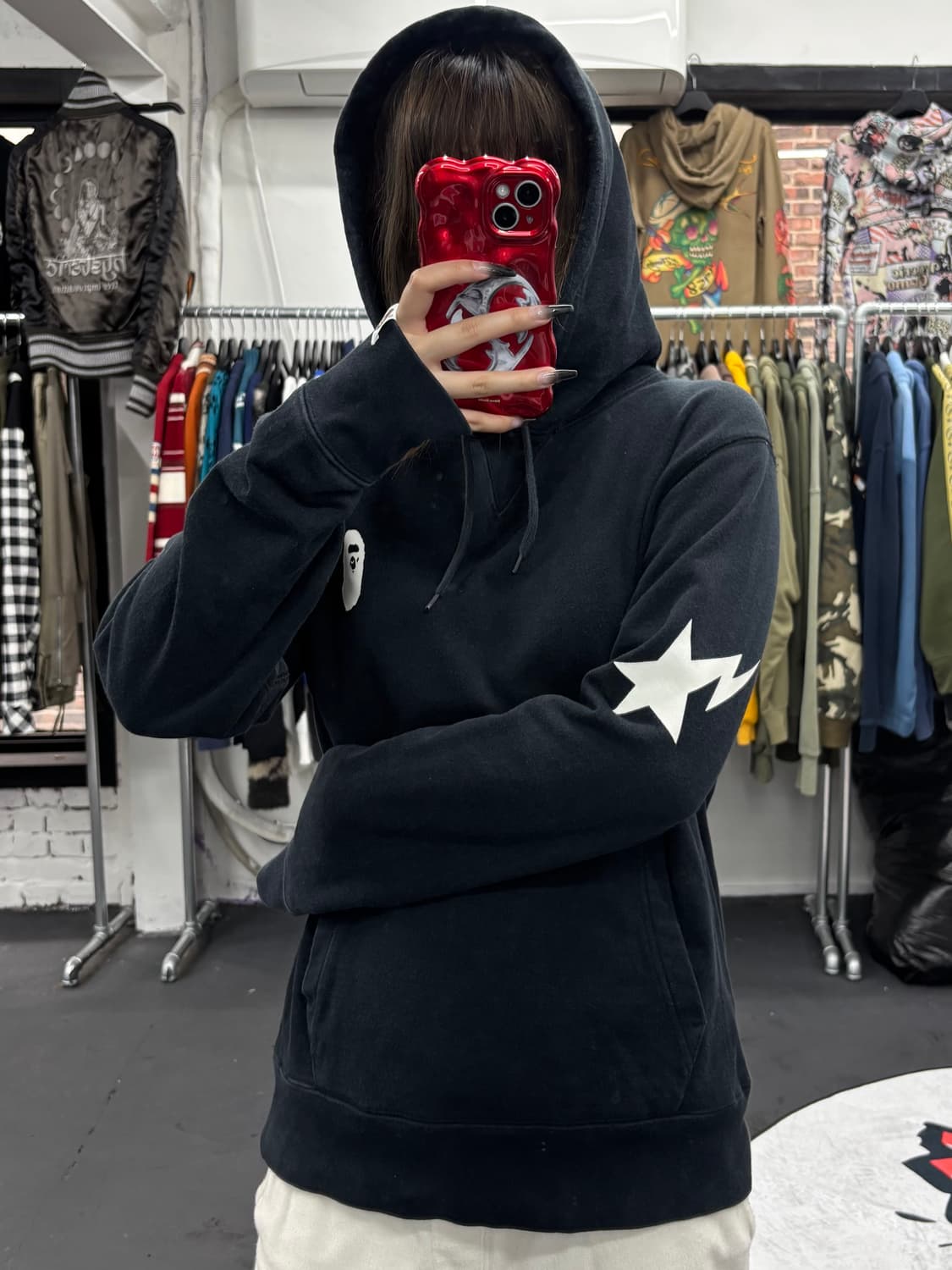 베이프 사이드 스타 후드티 상품이미지1