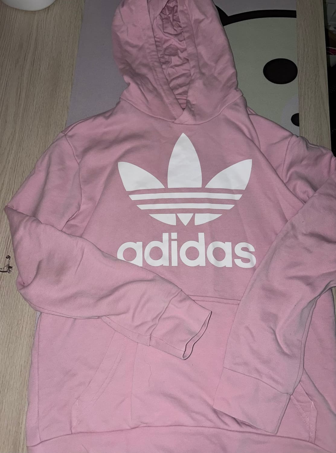 아디다스 딸기우유 연핑크 후드티 상품이미지2