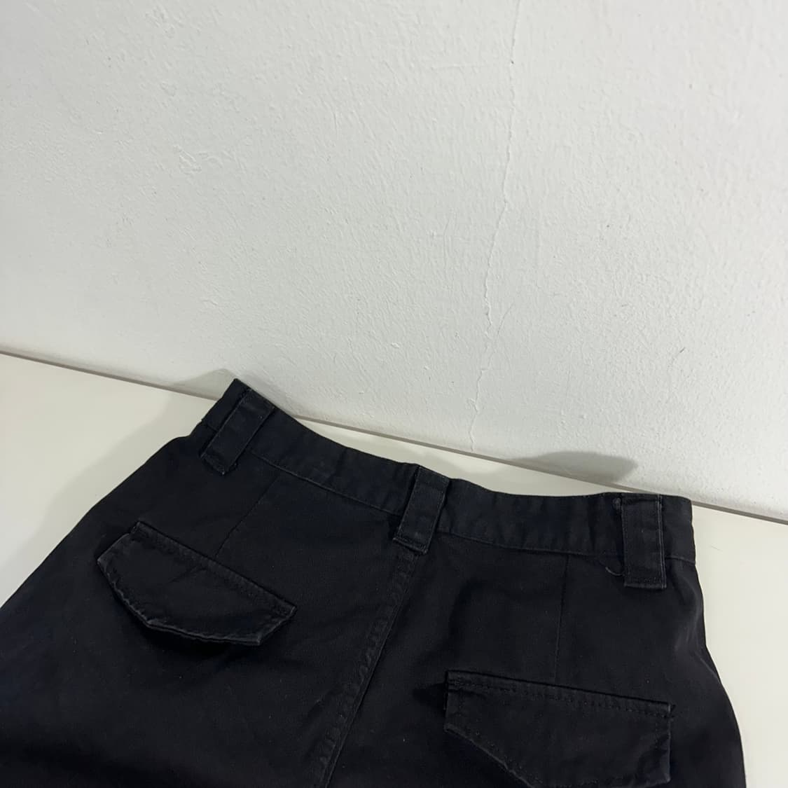 L-XL 빈티지 블랙 코튼 카고 부츠컷팬츠 상품이미지6