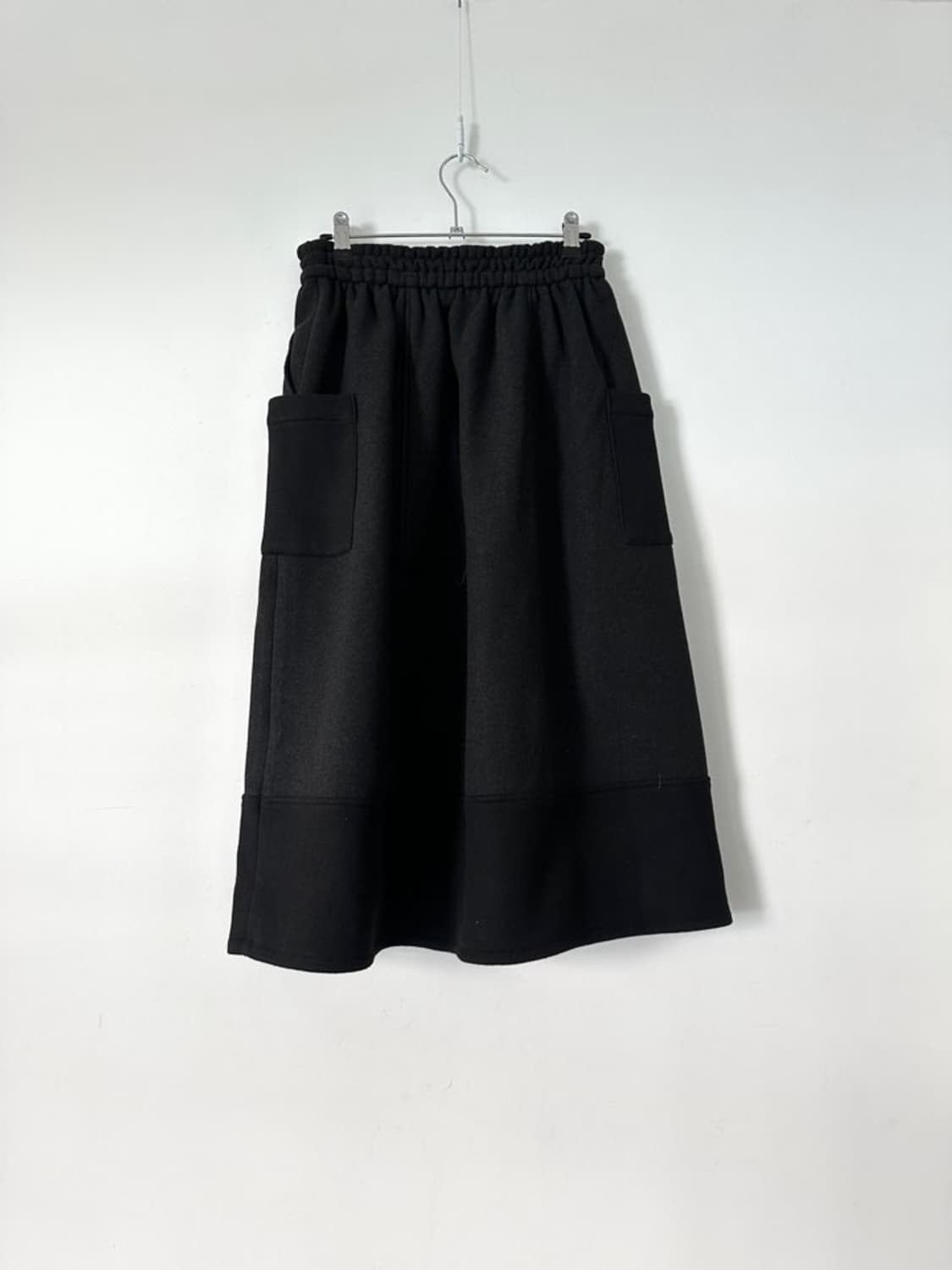 Warm soft banding skirt / black & grey 상품이미지4