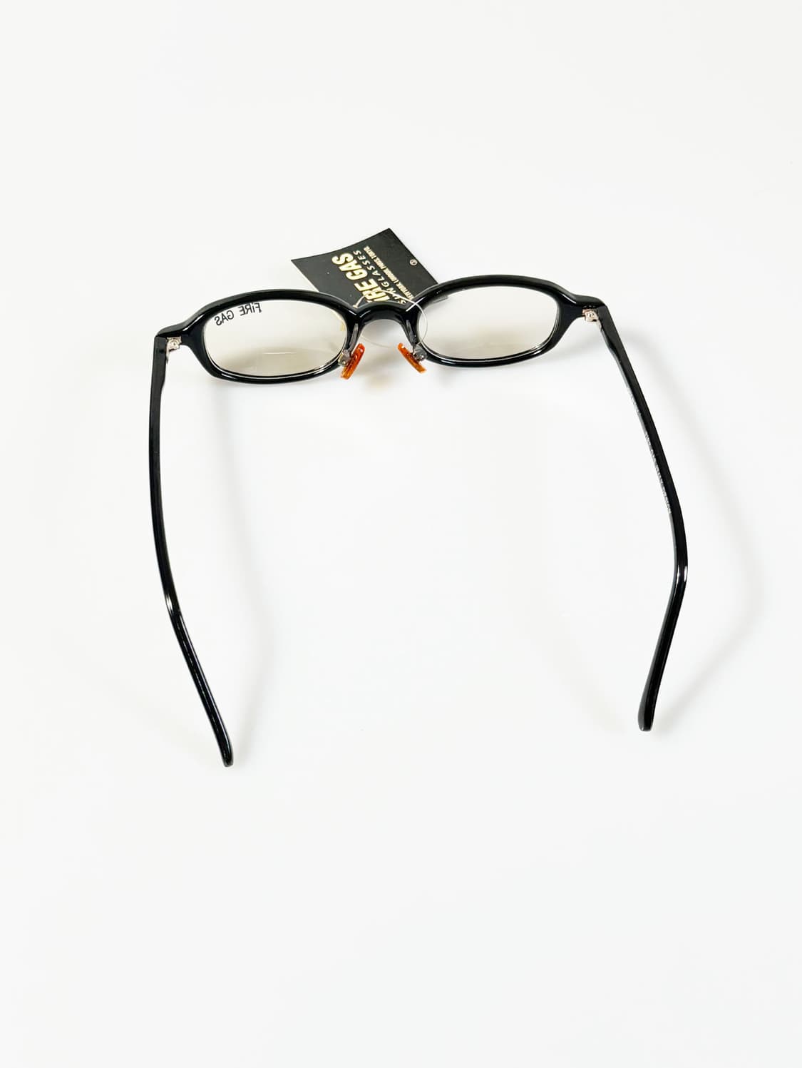 90s FIRE GAS 블랙 오벌 뿔테 프레임 빈티지 안경 상품이미지5