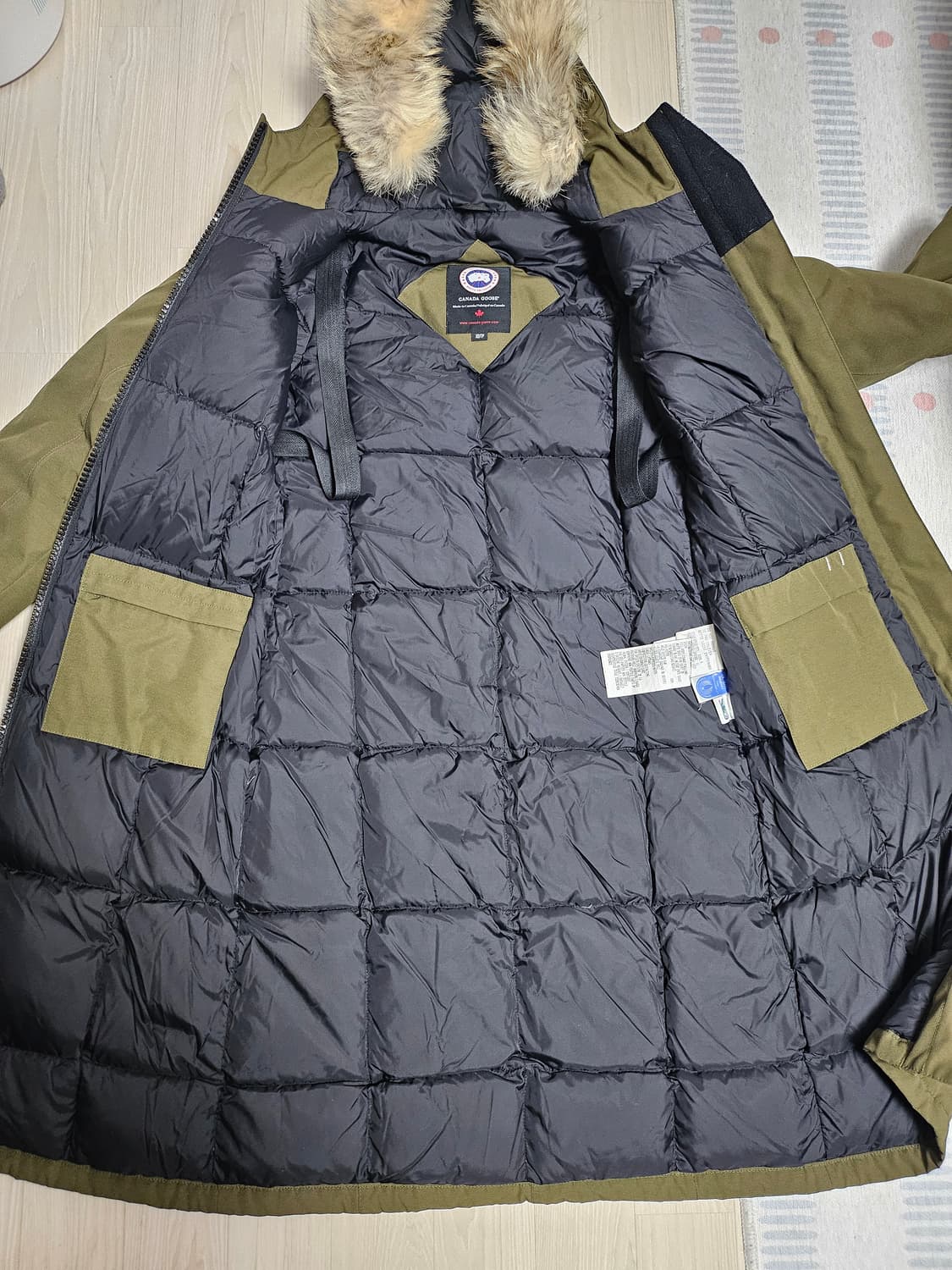캐나다구스 여성 롱패딩 카키색 상품이미지7