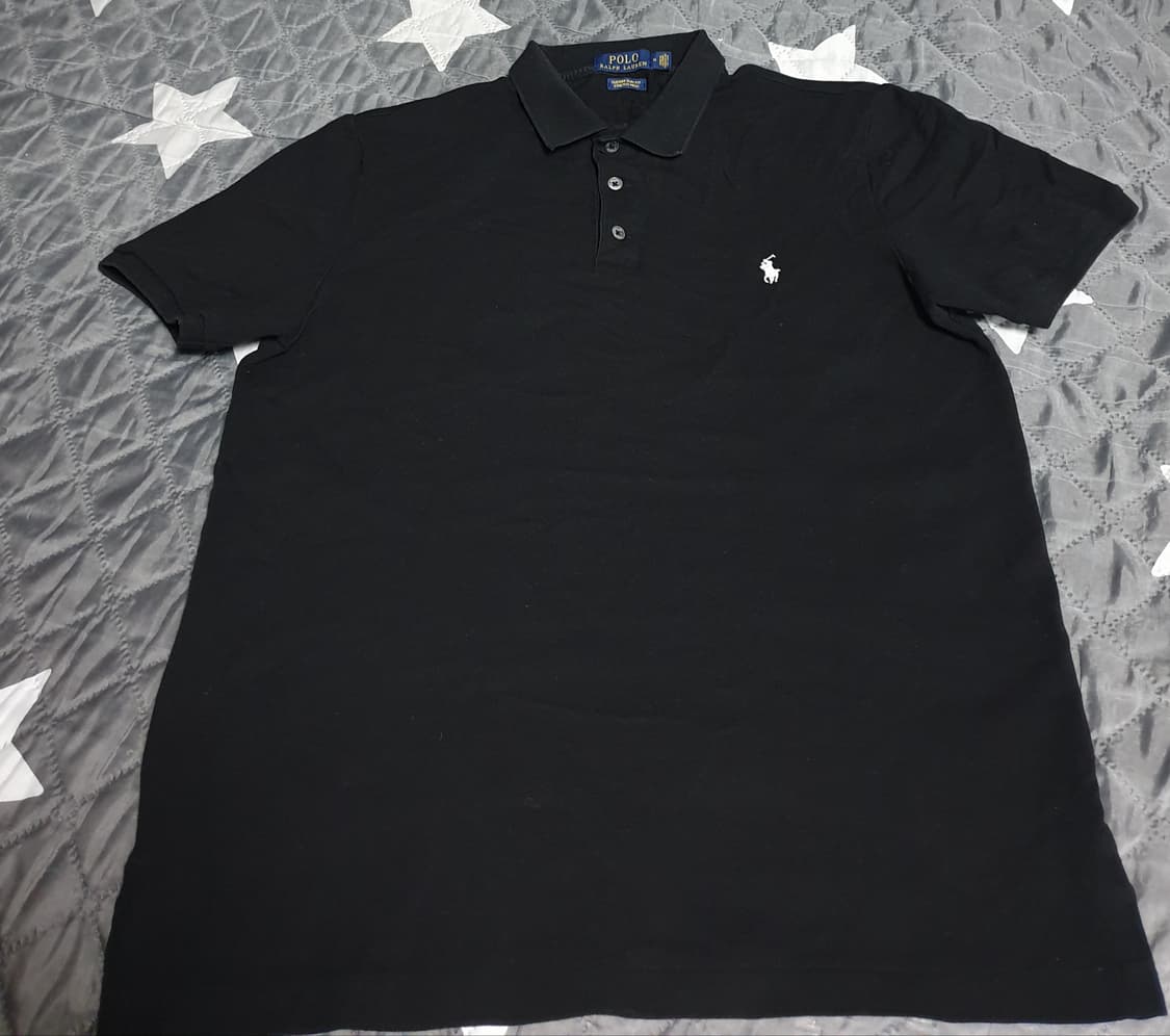 폴로랄프로렌 커스텀 슬림핏 스트레치 메쉬 카라티 블랙 (M) 상품이미지1