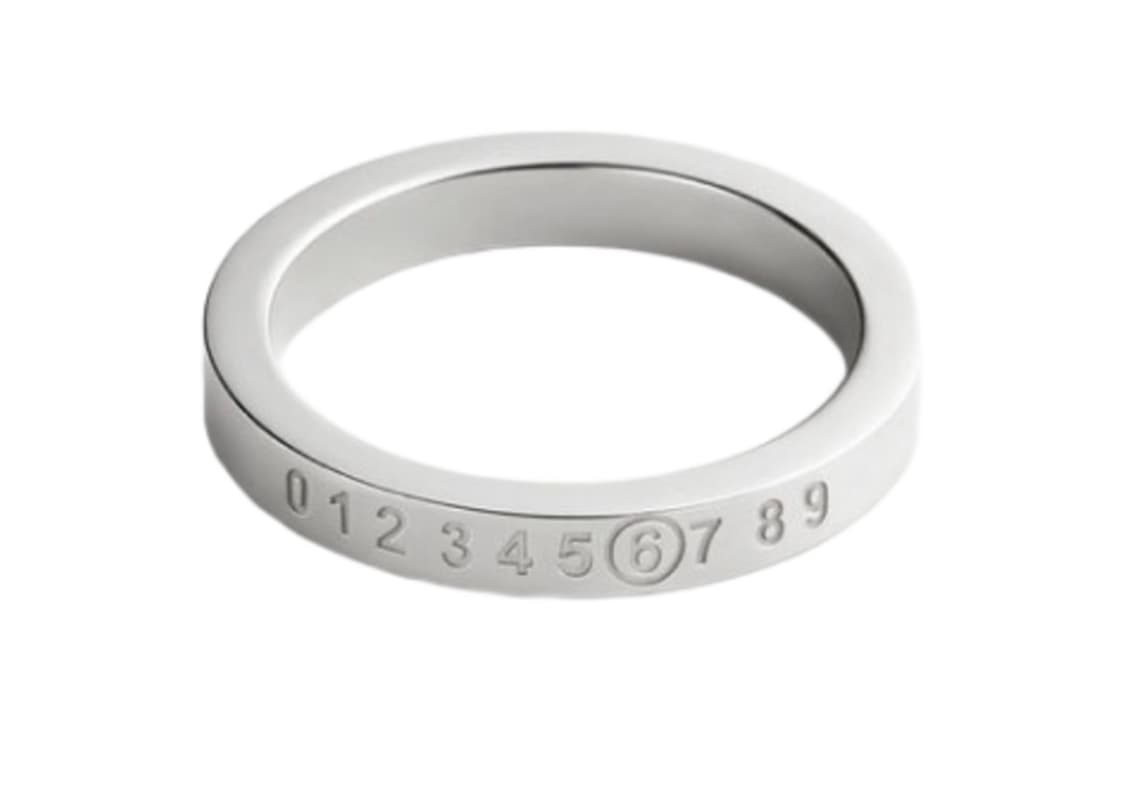 [7호]MM6 메종 마르지엘라 뉴메릭 미니멀 시그니처 링 실버 상품이미지1