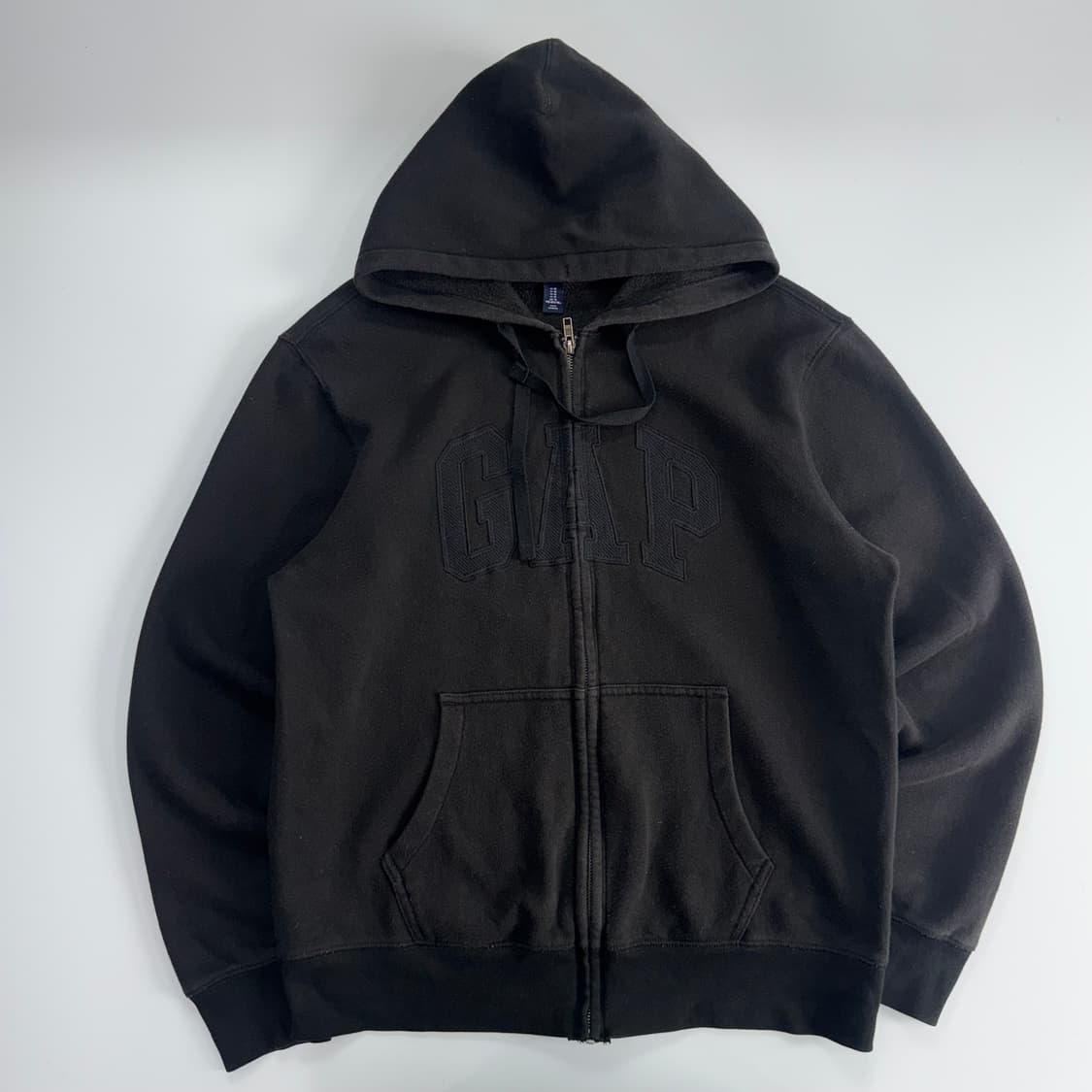Gap 갭 다크네이비 로고 블랙 후드집업 상품이미지3