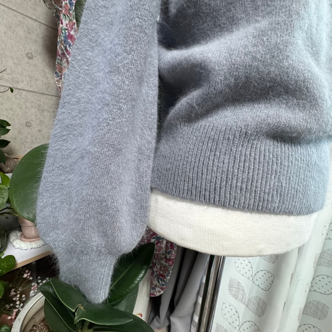 그레이 앙고라 긴팔 니트 스웨터 거의 새것 상품이미지8