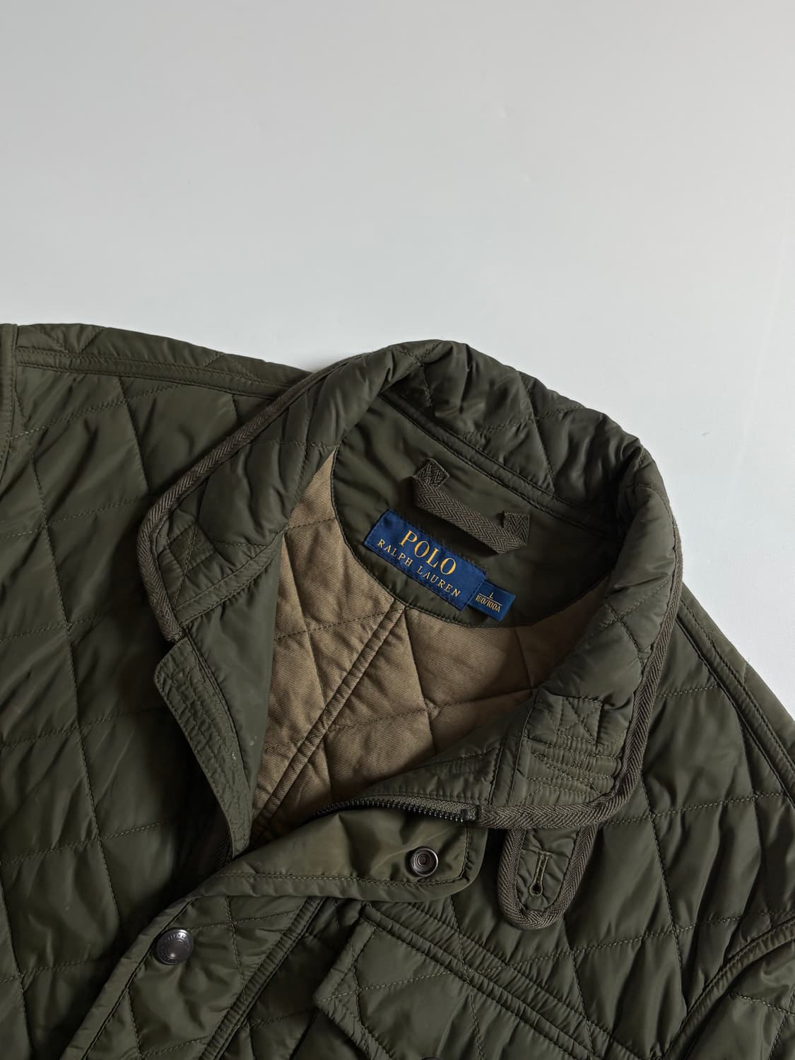 Polo 폴로랄프로렌 신형라벨 카키 퀼티드 자켓 상품이미지3