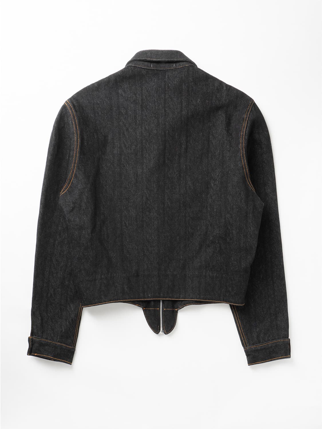 LASER-WASHED CORSET KNIT DENIM SHIRTS 상품이미지2